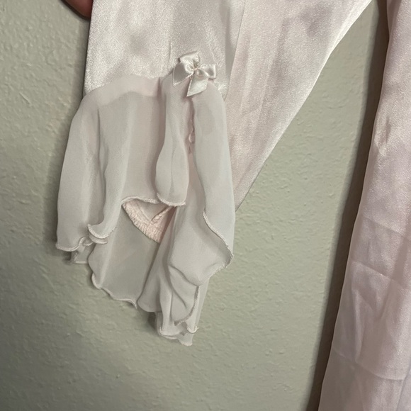 Vintage Linea Donatella pink Bridal Embroidered Pearl Robe Chemise Slip Set - Picture 5 of 14